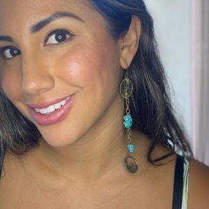 Hand crafted single earrings, Unisex one of kind